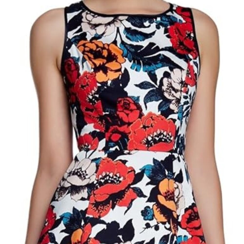 Adrianna Papell Cutaway Fit and Flare Floral